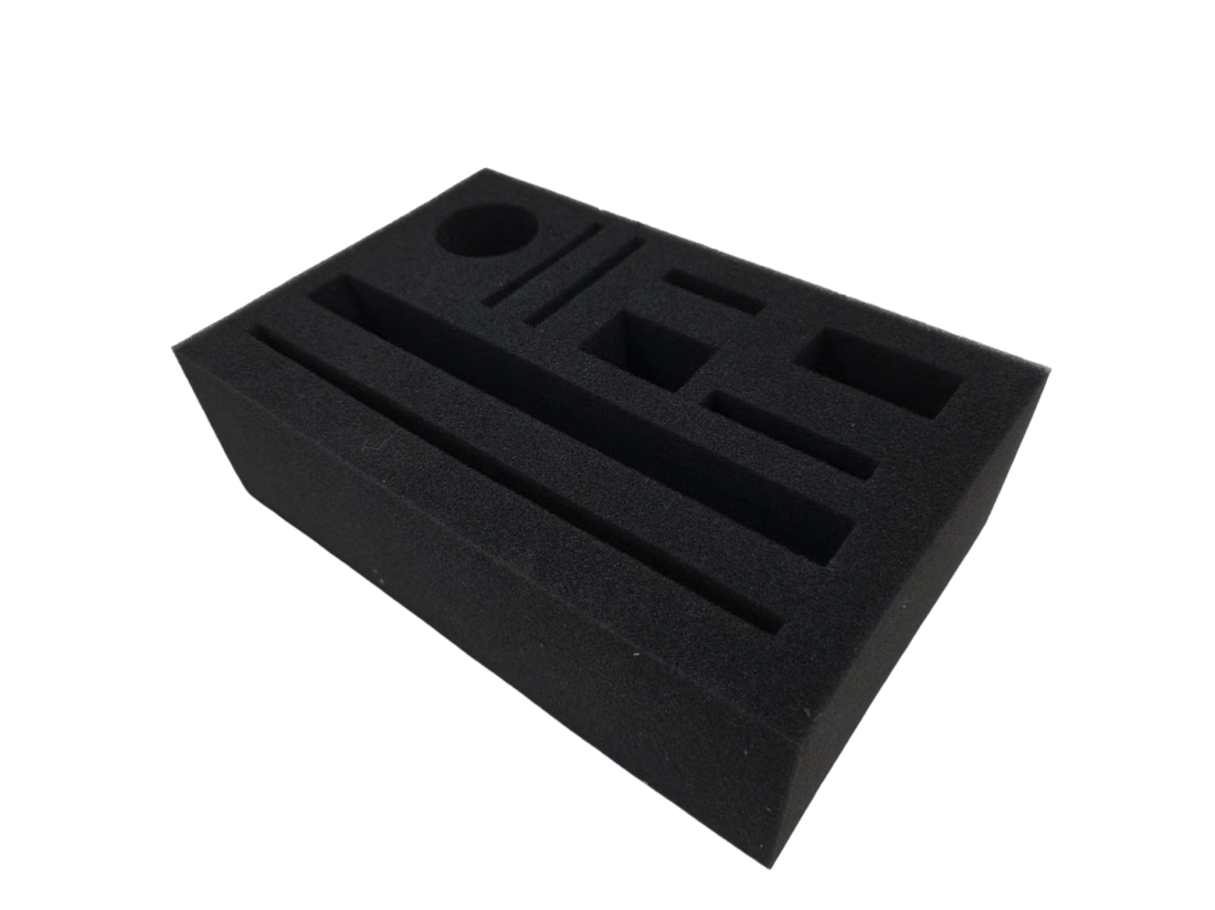High-density protective foam block for custom packaging