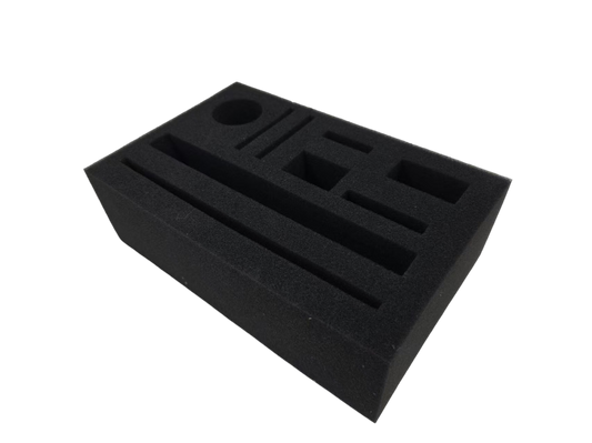 High-density protective foam block for custom packaging