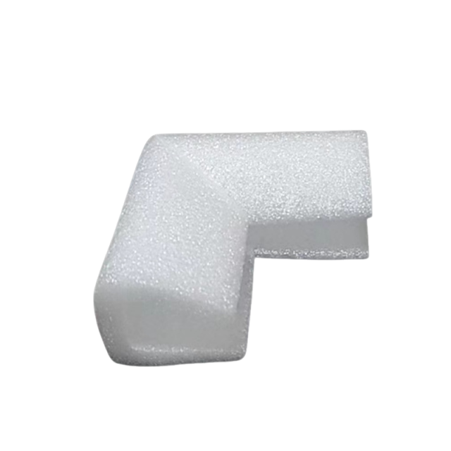 EPE foam corner protectors guarding the edges of a product for shipping