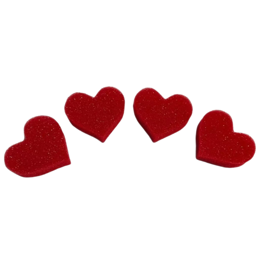 Heart-Shaped Foam – Red Custom Sponge for DIY, Crafts & Packaging